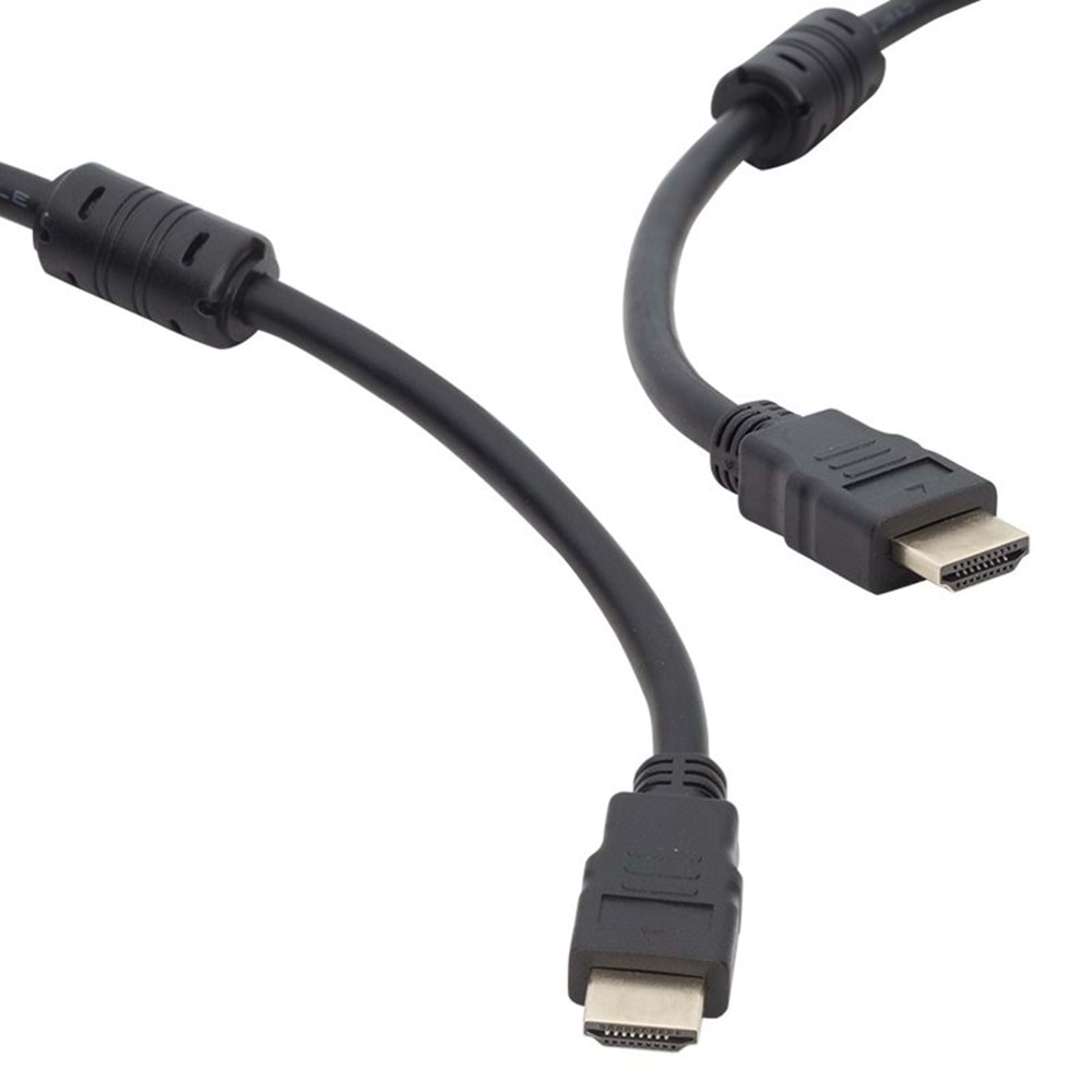 HERZ PLASTİK DÜZ SİYAH 5 METRE HDMI KABLO POŞETLİ