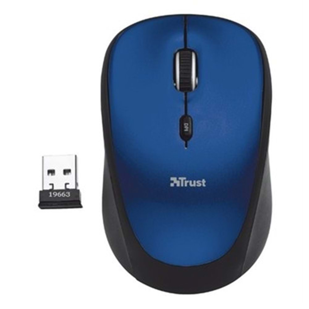 TRUST 19663 YVI WIRELESS MOUSE - MAVİ