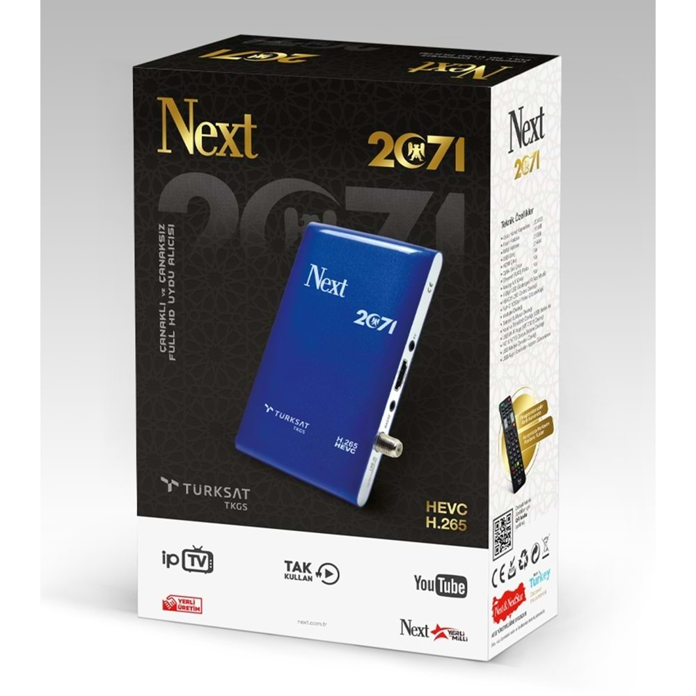 NEXT 2071 IPTV H265 DESTEKLİ UYDU ALICI