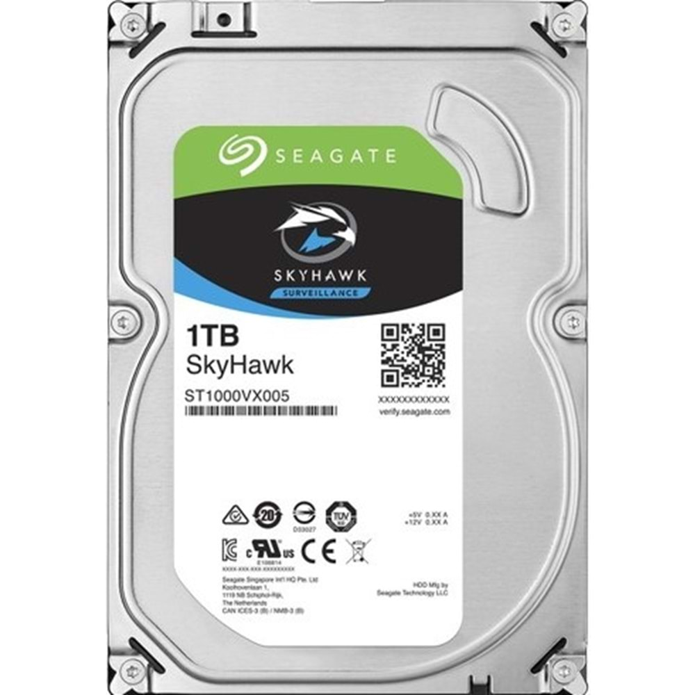 1TB SEAGATE SKYHAWK 64MB 7/24 ST1000VX005