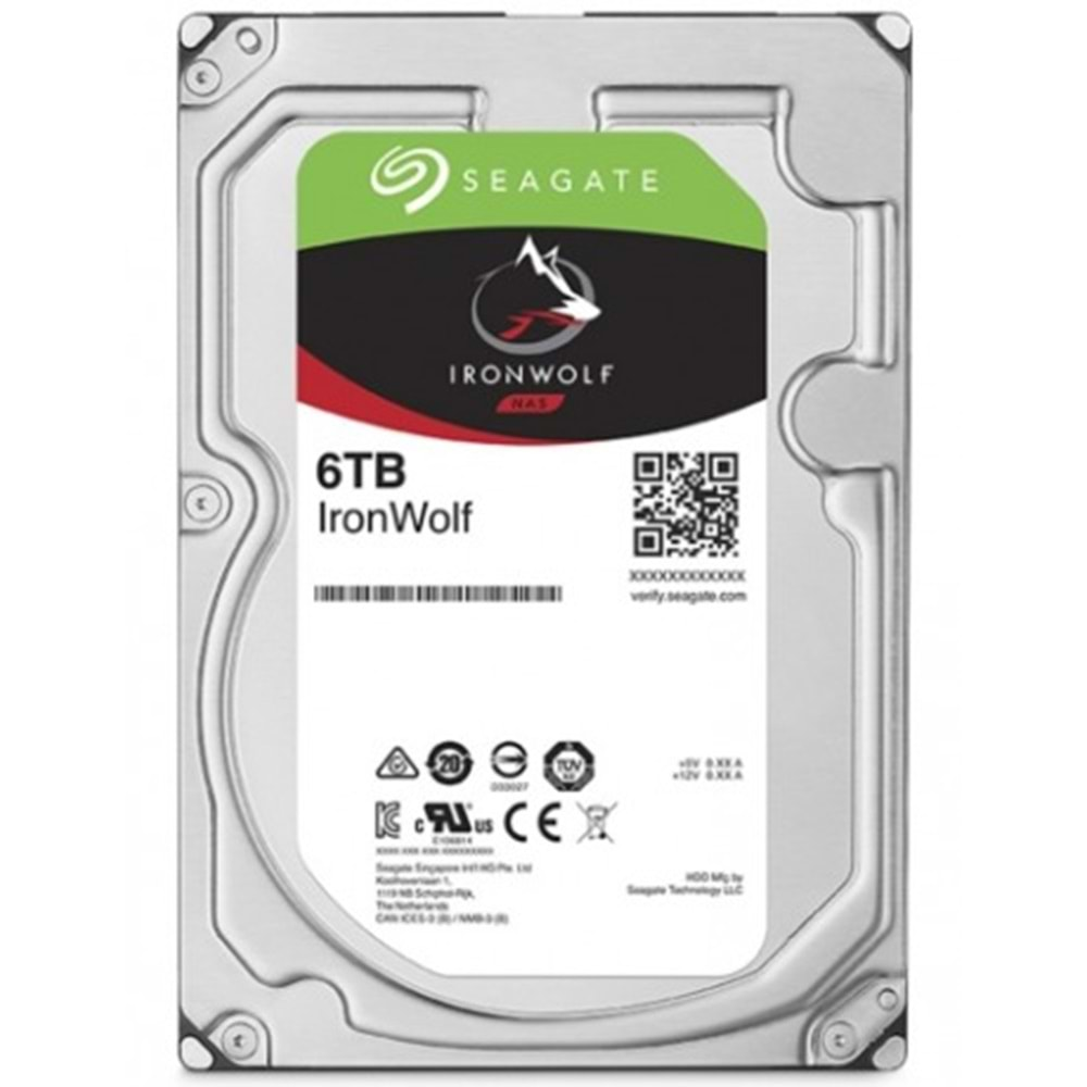 6TB SEAGATE IRONWOLF 5400RPM 256MB NAS ST6000VN001