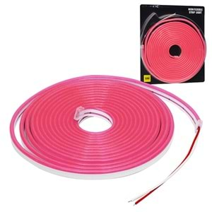 POWERMASTER NEON LED ŞERİT PEMBE 5 METRE 12 VOLT