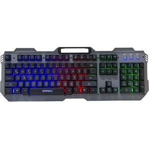 Everest KB-197 TITANIO USB Aydınlatmalı Q Metal Yüzey Gaming Oyuncu Kl