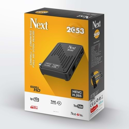 NEXT 2053 (IPTV HEVC H.265) UYDU ALICISI